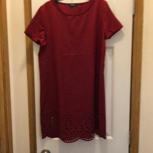 shein size L burgundy dress